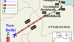 route valley of flower expeditions