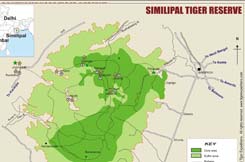 small map simlipal national park